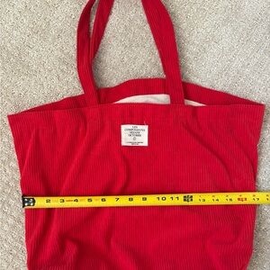 Sezane Vibrant Red Tote Bag
